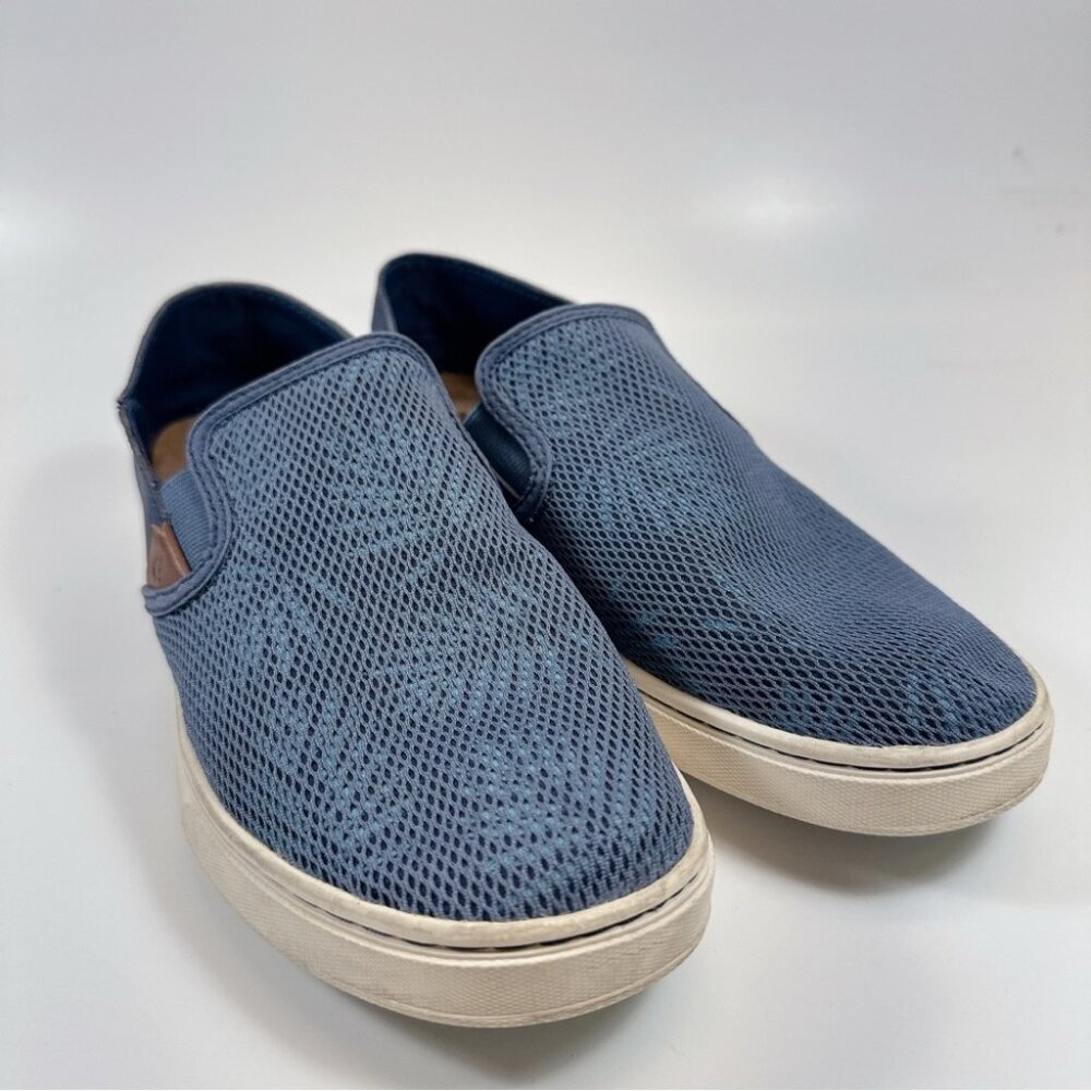 OluKai Blue Mesh Slip-On Flats